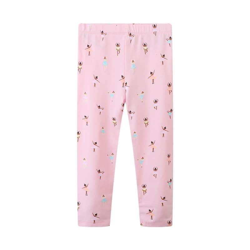 Spring Summer Children's Comfortable Cotton Leggings European Style Girls' Outerwear Pants Mid-Rise Long Pants for Ages 3-8