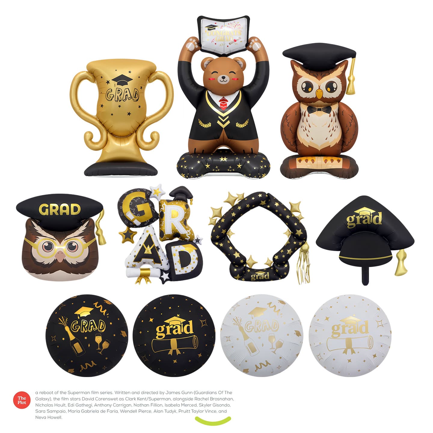 New Cross-Border Hot-Selling Graduation Trophy Aluminum Foil Balloons for Celebration and Congratulation, Grad Party Decoration Atmosphere Props Wholesale