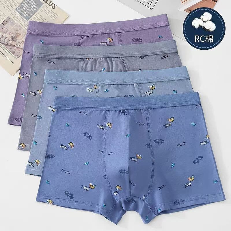 Puning Bailejiang Factory 5 Yuan Underwear 10-Pack Pure Cotton Men's Boxer Briefs RC Cotton Print