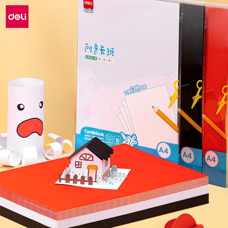 Deli YC326 Cardstock, A4 Paper for Cutting and Folding, Colored Card Paper for Creative DIY by Children and Students
