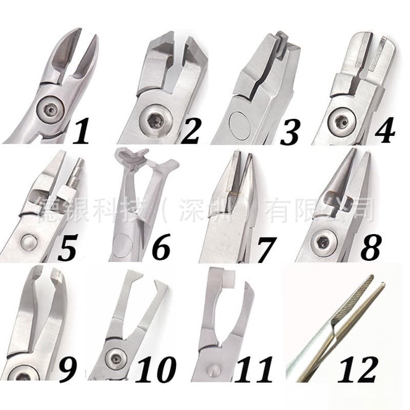 Dental Fine Wire Cutter, End Cutter, Torque Forming Plier, Anterior and Posterior Bracket Removing Plier, Oral Instrument