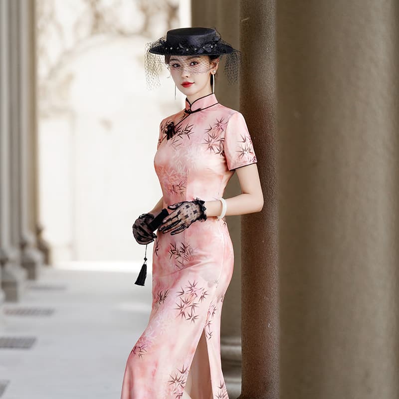 Pink Sexy Cheongsam Dress, New 2026 Summer Style, Slimming Spring Model for Moms, Young Fashion, New Chinese Style for Women