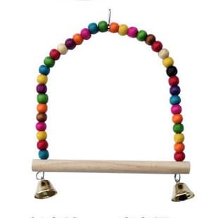 Parrot Swing with Hanging Ring Chewing Toy, Parrot Swing Stand Perch Ladder Bird Supplies Small Bird Toy