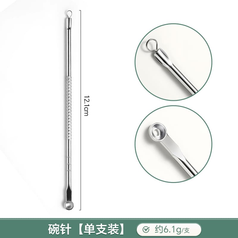 In Stock Beauty Tool Factory Wholesale Acne Needle Blackhead Needle 4-Piece Set Double-Ended Pimple Popper Comedone Extractor