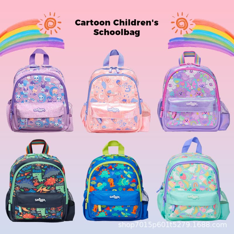 Australian genuine Smiggle small backpack for kindergarten, suitable for toddlers aged 1-3, cute, lightweight, and stylish