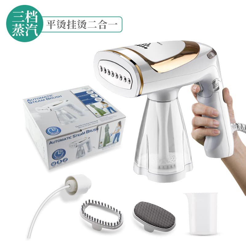 Factory direct supply of handheld garment steamer, mini ironing machine, household steam brush, rotating folding travel iron.