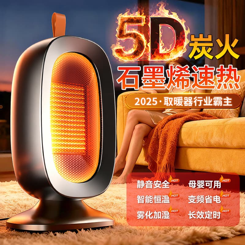 Cross-Border Household Heater, Desktop High-Power Small Heater, Wall-Mountable Fast Heating Portable Electric Heater for Dormitory