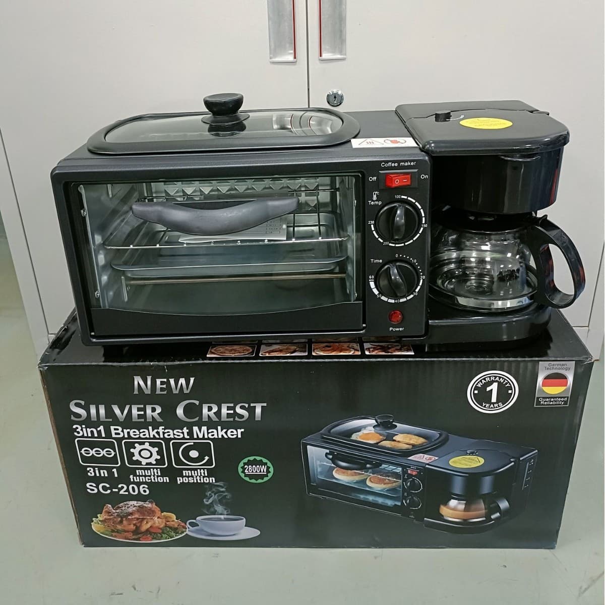 Home Use Three-in-One Breakfast Machine Multifunctional Toaster Oven Coffee Maker Bread Machine Compact Size Easy To Operate