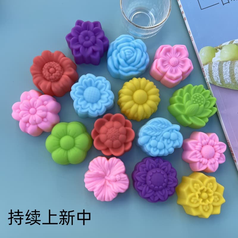 5cm New Flower Silicone Mold, New Flowers Cake, Jelly Pudding, Candle Drip Gum, Soap, Muffin Cup