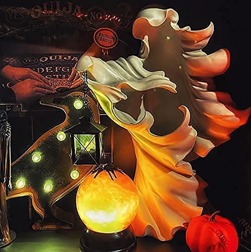 Cross-border Halloween witch resin lantern ornament with lantern, hell messenger, scary corpse ornament, ghost