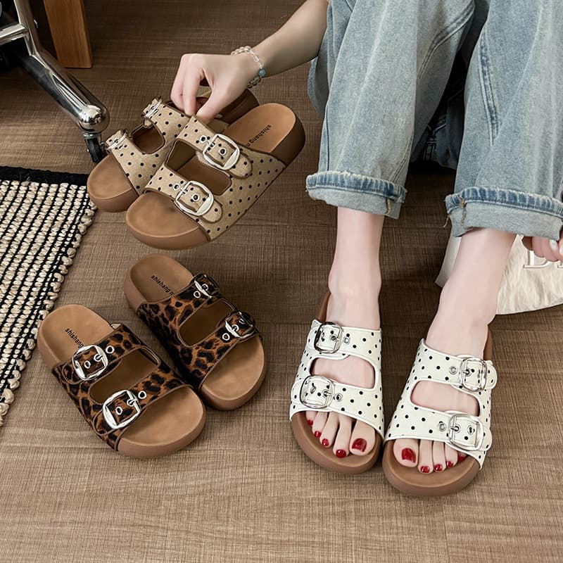 2026 New Thick-Soled Birkenstock Shoes for Women, Summer Outdoor Fashion Trendy Super Hot Model, Cloud-Like Cushioning Thick-Soled Beach Sandals