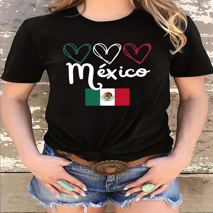 Cross-border In Stock Printed Short Sleeve T-Shirt for Women, Fun Top, New European and American Style Summer Casual Loose Short Sleeve T-Shirt Women's Clothing