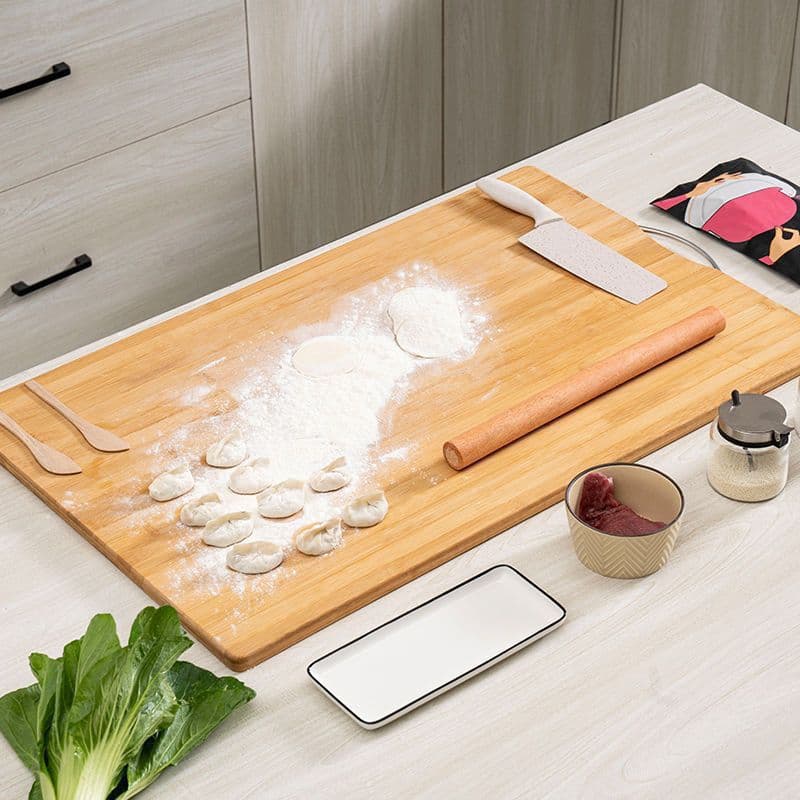 Nan Bamboo Rolling Board Extra Large Countertop and Dough Commercial Kneading Cutting Household Chopping Board Whole Bamboo