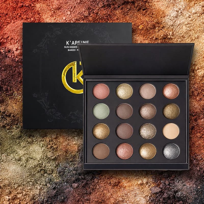 K'APEINE 9-Color Eyeshadow Palette Gold Comprehensive Makeup Palette Eyeshadow Contour Blush Multi-Use Cross-Border