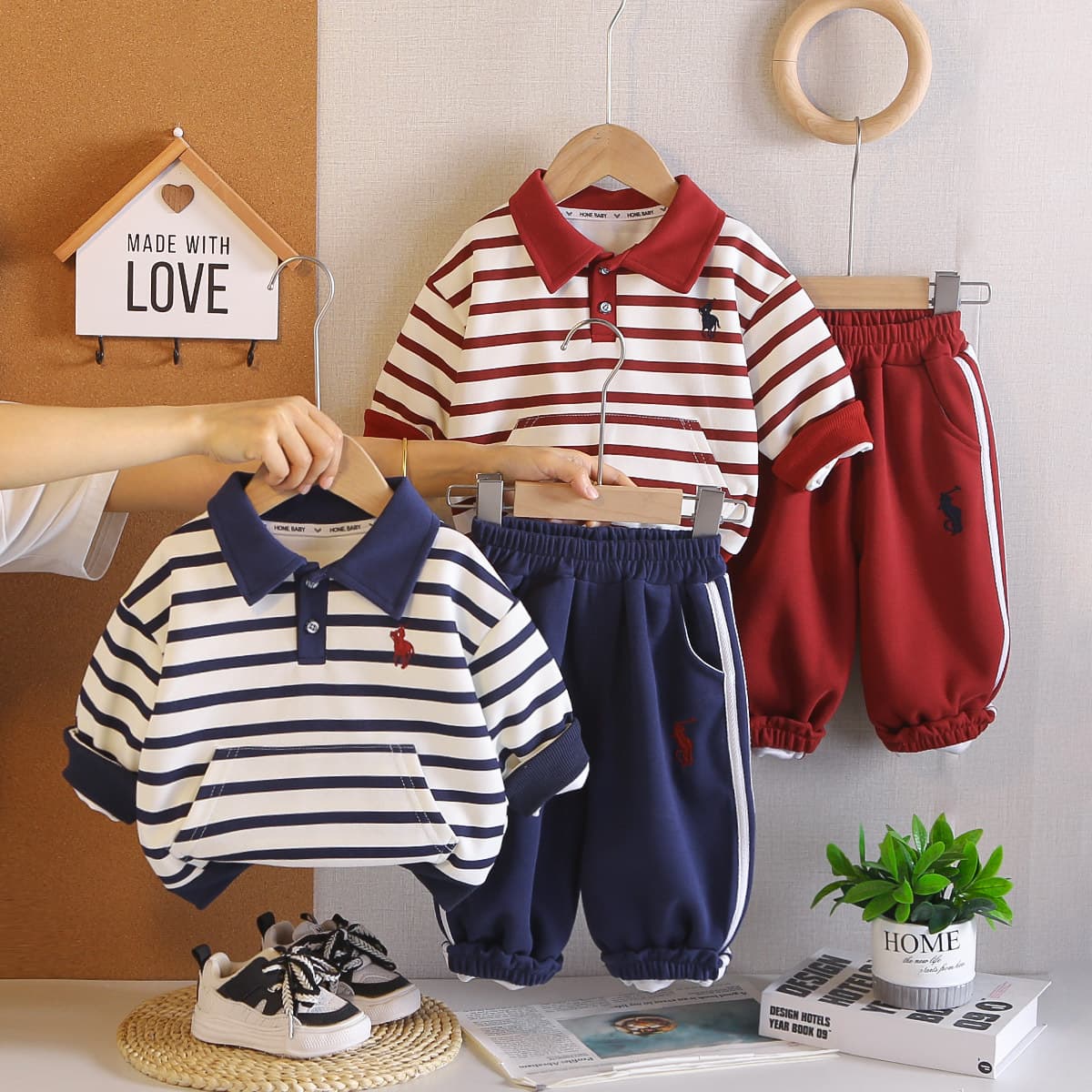 Cross-Border Boys Spring Set 2026 New Little Boys Handsome Casual Sports Long Sleeve Sweatshirt Two-Piece Set Wholesale