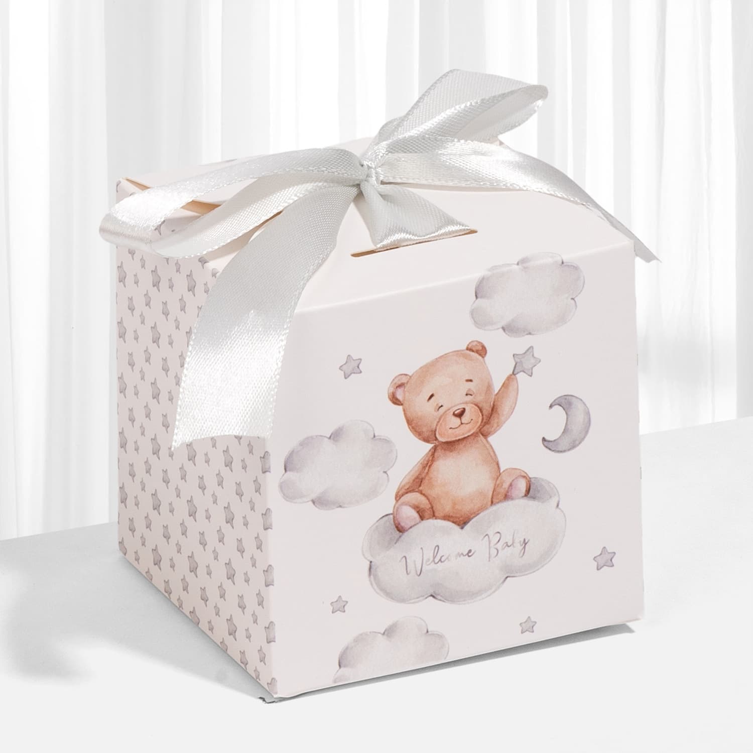 Cross-border bear gift packaging carton full moon party souvenir gift suitcase birthday party return gift carton
