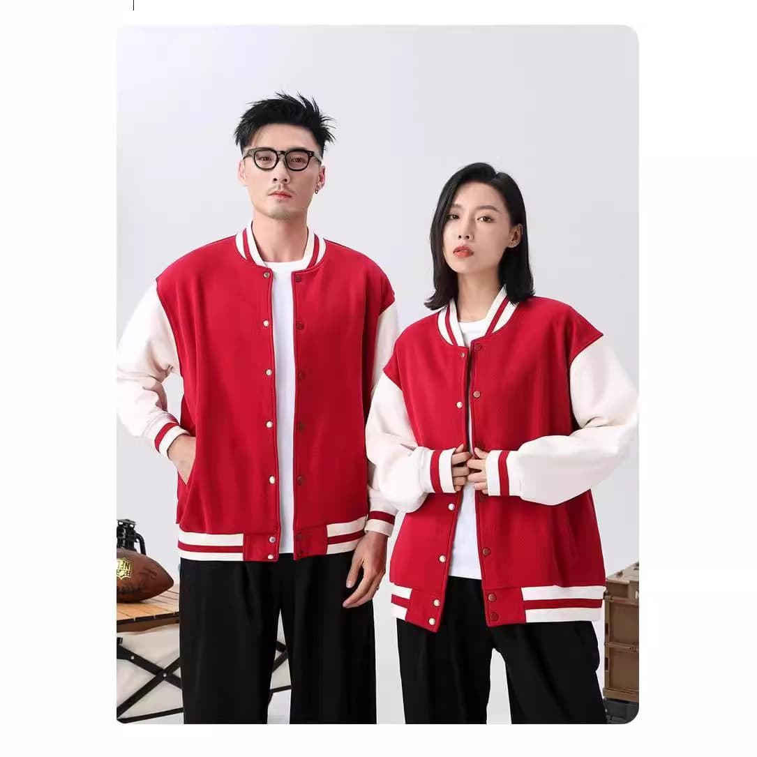 Personalized advertising baseball uniforms, casual spring and autumn stand-up collar baseball uniforms, men's and women's jackets, heavyweight work clothes, class uniforms wholesale