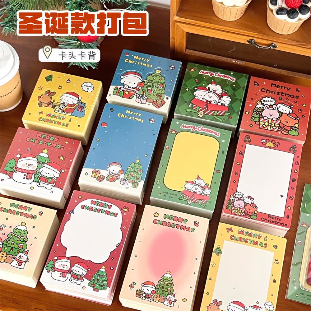 Tengyi Collaboration Original Christmas Shaped Card Header and Backing Packaging Base Card Cute Cartoon Packaging Photo Card Wholesale