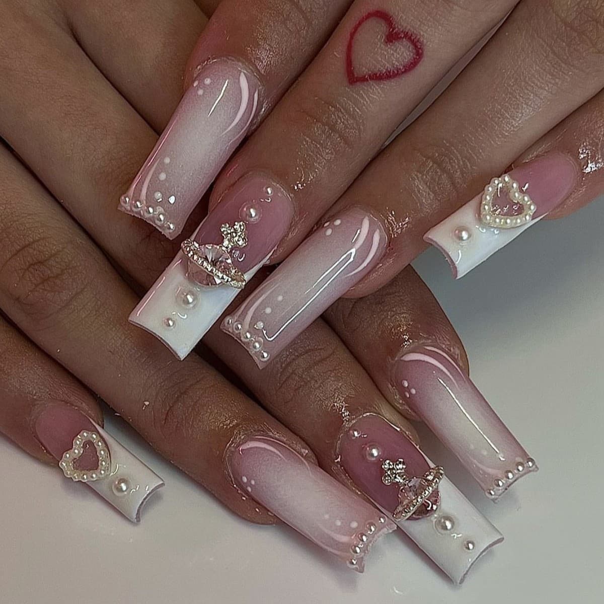New Cross-Border Wearable Nail Set Wholesale French European Press On Nail Fake Nails Nail Art Stickers