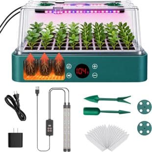 2026 Green Heating Seedling Tray, Adjustable Constant Temperature Setting, with Digital Display Seedling Light Plant Light