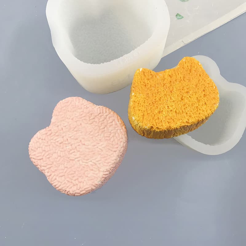 Silicone Cat Ear Toast Mold Cute Rice Ball Rabbit Head Shape Kitchen Baking Tools DIY Handcraft Non-Patented Food Model MNYB