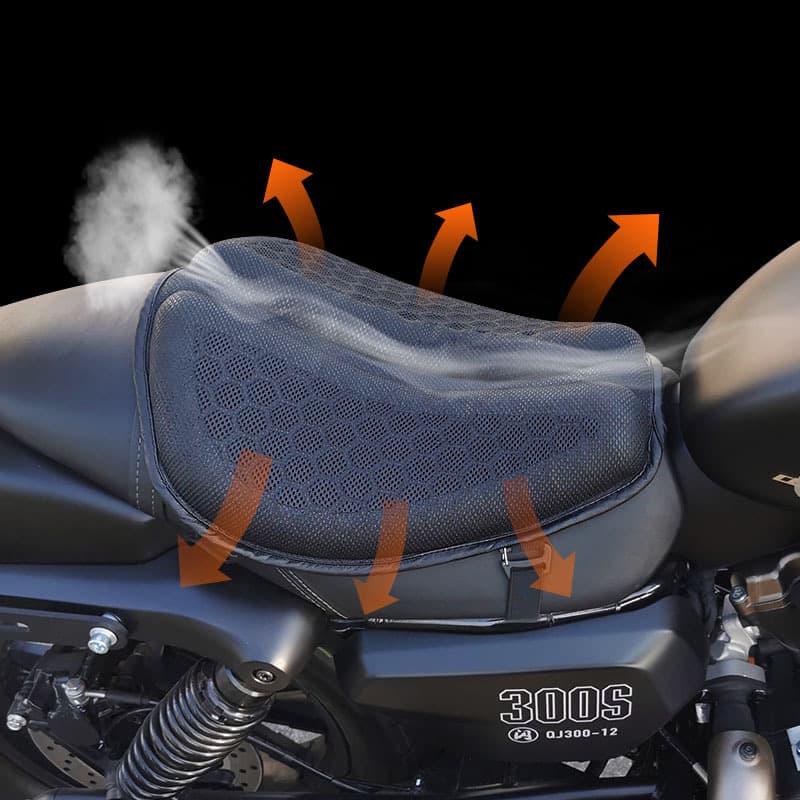Motorcycle Shock-Absorbing Seat Cushion, Electric Vehicle Breathable Seat Cushion Cover, Harley 883 Motorcycle Accessories, Ready-Made Cushion Cross-Border