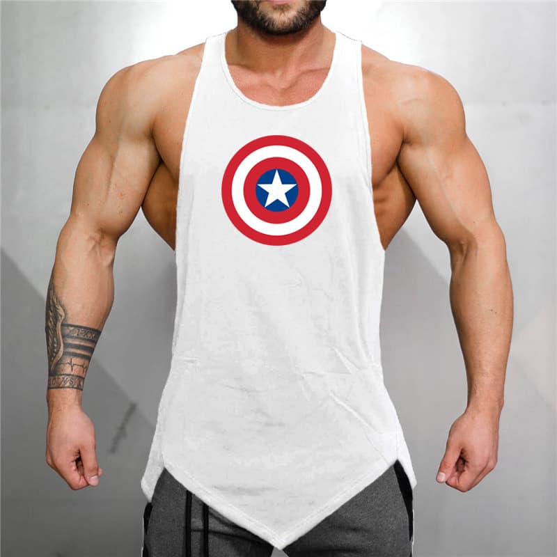 Men's Fitness Breathable Vest Summer Sweat-Wicking Loose Sleeveless T-Shirt Gym Bodybuilding Muscle Top