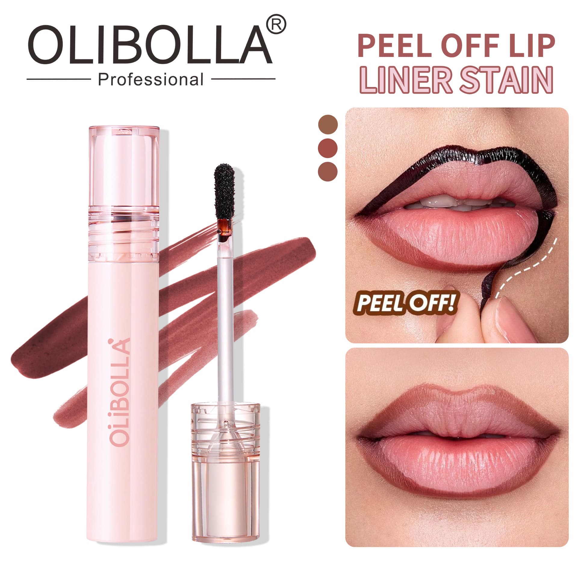 OLIBOLLA Peel-off Lip Liner Peelable Lip Gloss Matte Long-lasting Waterproof Non-fading Lipstick Cross-border Bestseller