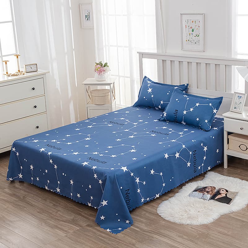 Bed Sheet Single Piece Simple Sanded Double Bed Big Pit Single Student Dormitory Single Bed Factory Outlet