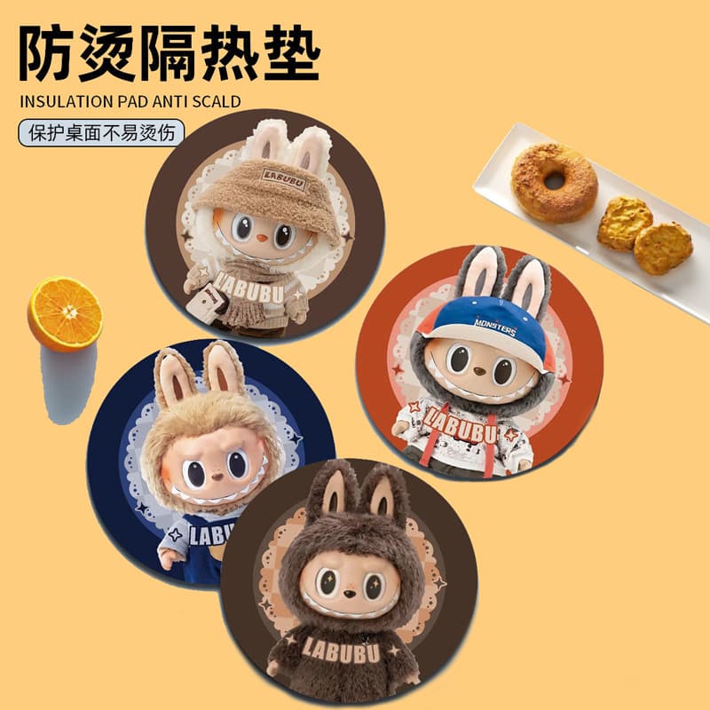 PVC Soft Rubber Heat Insulation Coasters Custom, Silicone Heat Insulation Tea Coasters Round Silicone Non-slip Heat Insulation Tea Cup Coasters Customized