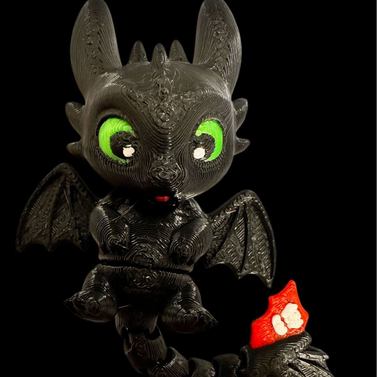 Toothless Night Fury and Light Fury White Dragon Action Figure, How to Train Your Dragon Joint Movable Hand Puppet Gift Model Toy Ornament