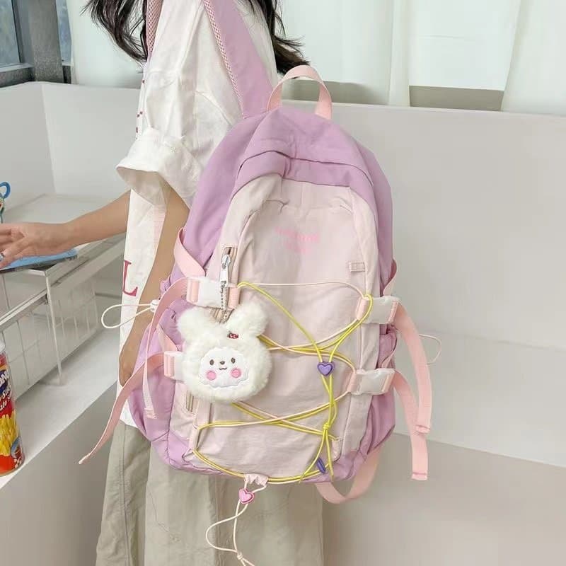 Schoolbag female junior high school student Korean version ins high school backpack with high appearance and large capacity, college student outdoor mountaineering backpack