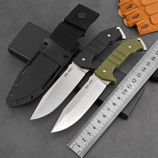 Cross-border Hot Selling Cold Steel High Hardness Wilderness Survival Multi-function Tactical Knife Camping Self-defense Outdoor Knife K Sheath Fixed Blade