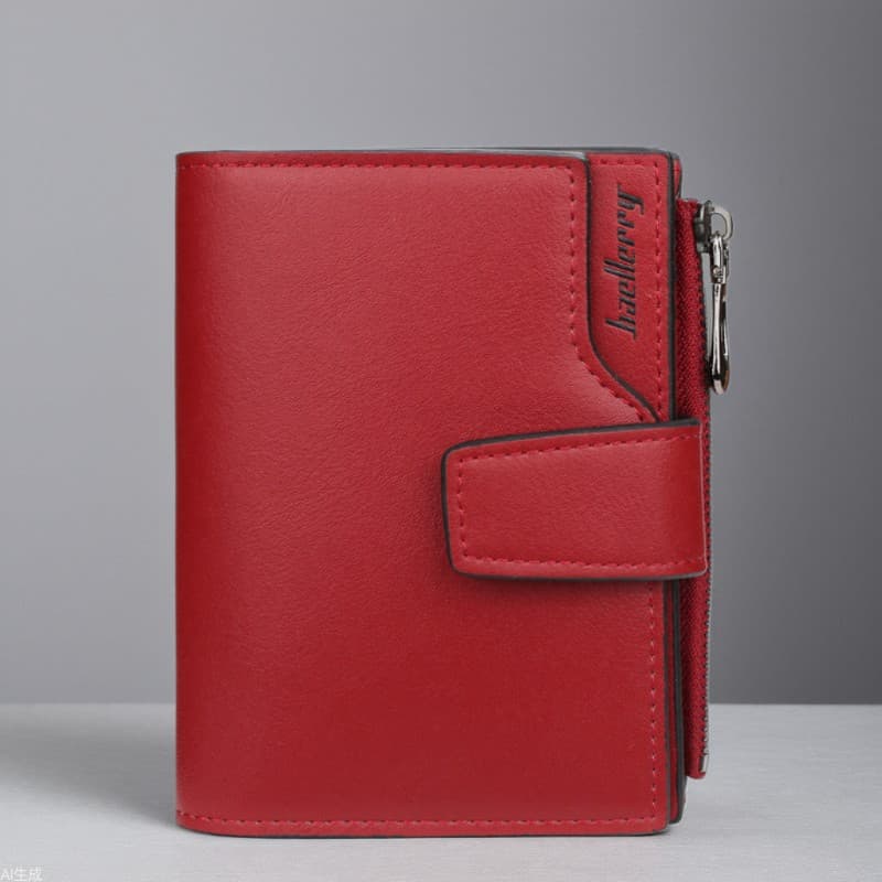 Baellerry Women's Short Wallet, Korean Style, Multi-Card Slots, Zipper, Buckle, Coin Purse, Wholesale