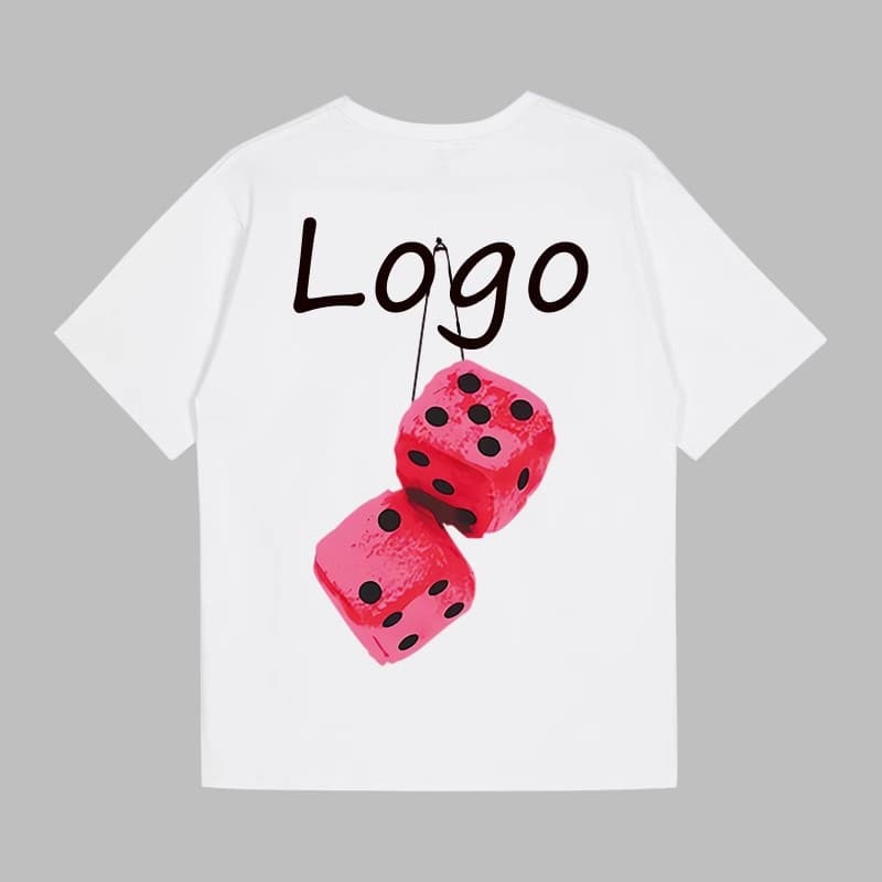 Cross-border Direct Sales Stus Heavyweight Pure Cotton Short Sleeve T-Shirt Letter High Version Streetwear Print Loose Couple Top