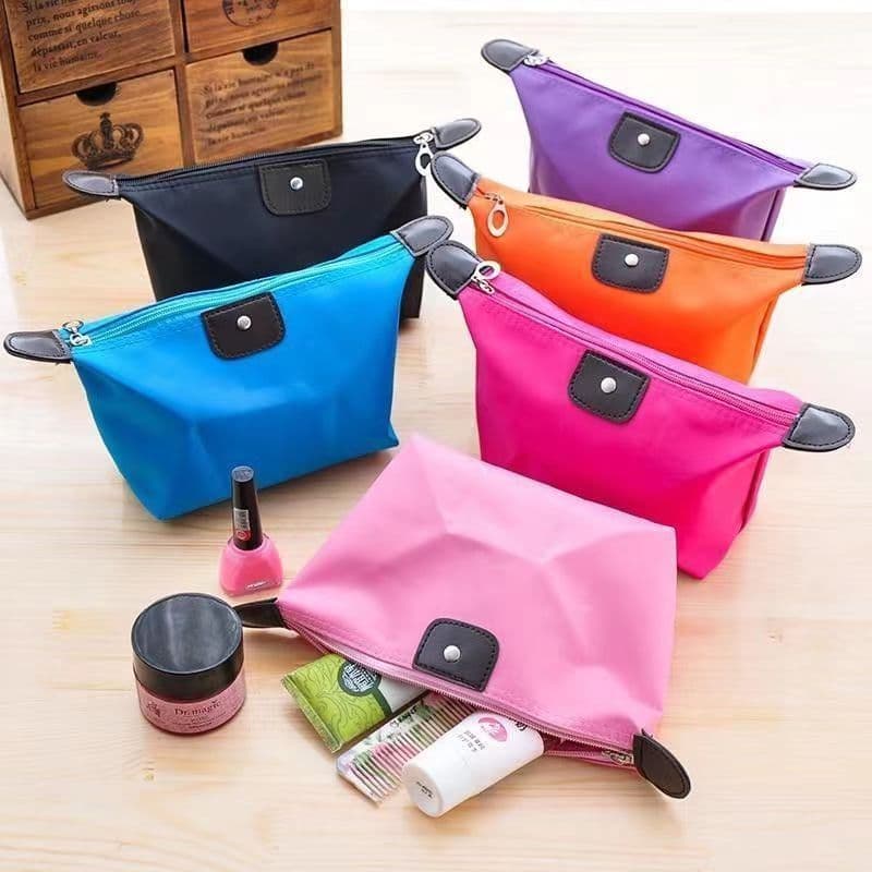 Dumpling-Shaped Cosmetic Bag Clutch Bag Large Capacity Storage Bag Beauty Makeup Tools Storage Cosmetic Brush Bag Portable