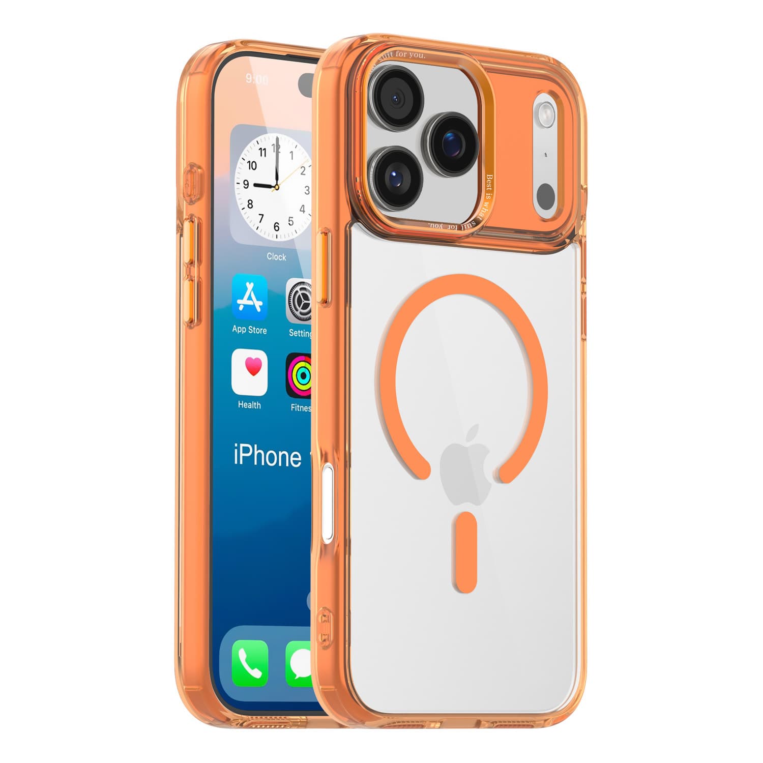 Suitable for iPhone17E mobile phone case ice color magnetic metal lens ring Apple 18ProMax anti-fall protective cover