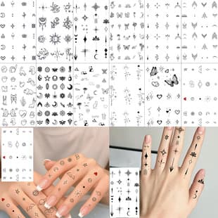Cross-border ins fresh style finger tattoo stickers water transfer temporary tattoos for Temu Amazon Europe and America