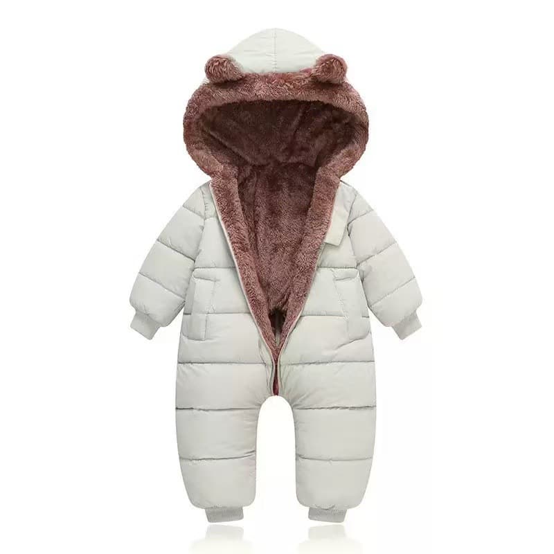 New Fleece-Lined Thickened Baby Onesie Winter Outerwear for Boys and Girls Easy to Wear