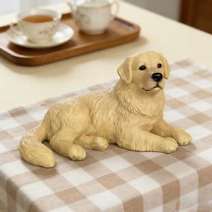 Golden Retriever Lying Face Down Aromatherapy Candle Silicone Mold DIY Cute Golden Retriever Plaster Resin Ornament Mold