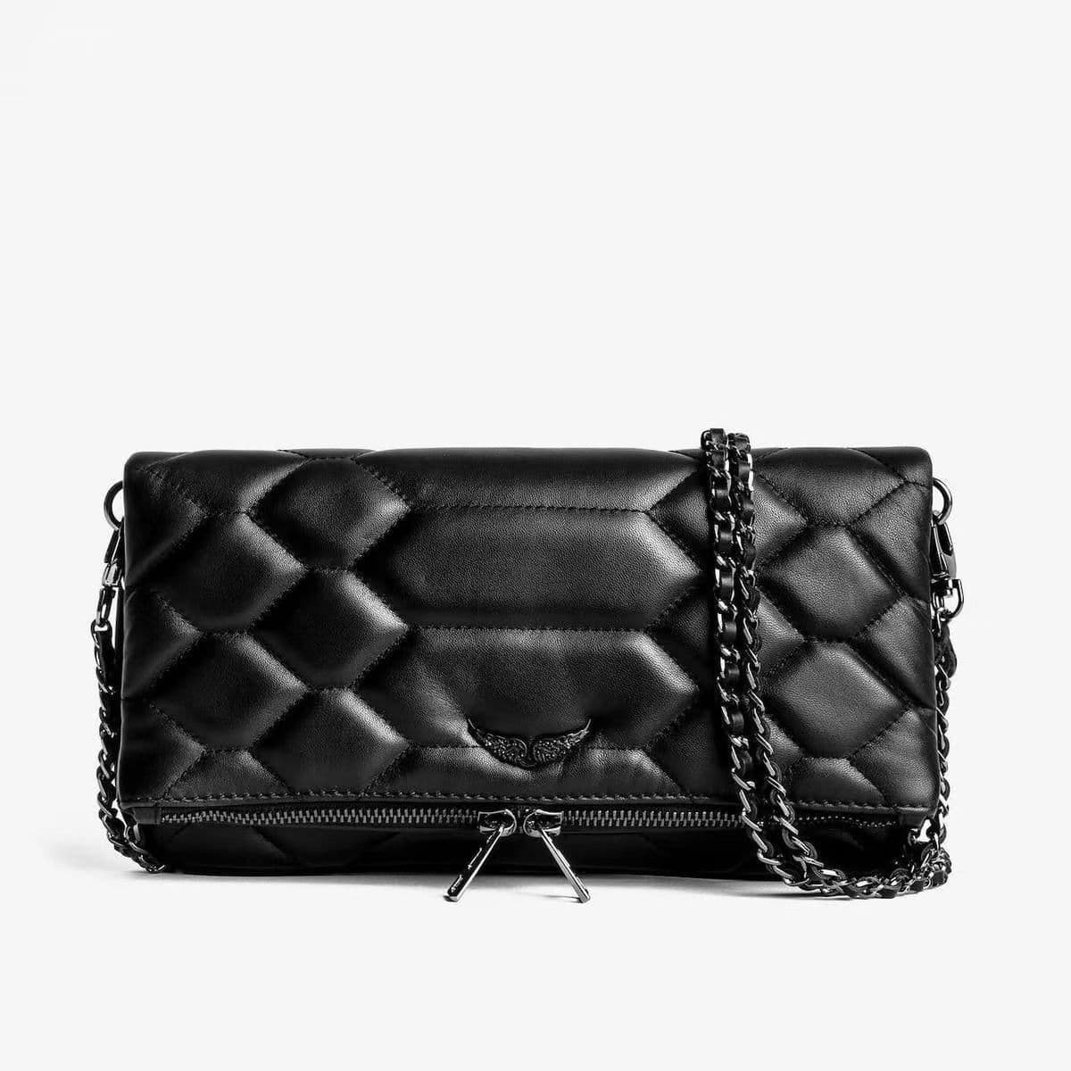 ZV Bag French Export New Snake Print Shoulder Crossbody Women's Bag Diamond Bag Wing Bag Top Flap Bag