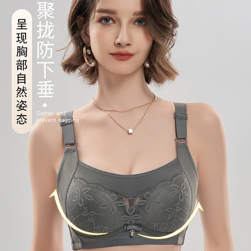 High Volume Market Full Cup Women's Bra, Medium-Thin Baby Cotton, Breathable, Sexy, Push-Up, Adjustable, Wire-Free