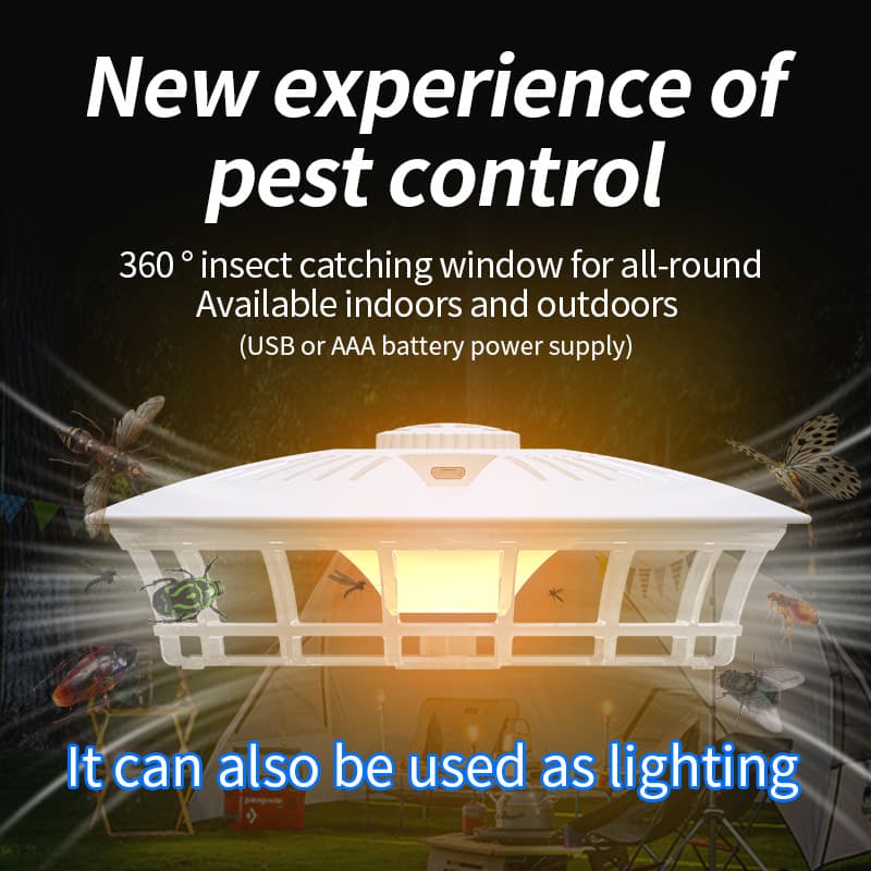 Flea Trap Multi-Function Bug Catcher Flea Trap Indoor Outdoor Camping Mosquito Killer Flea Light