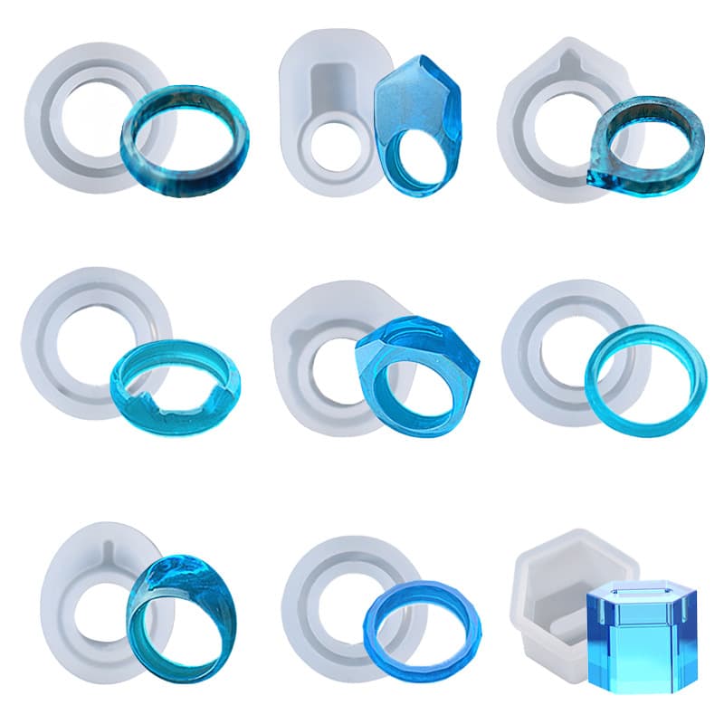 37 ring handmade diy full-page bracket display ring animal silicone mold glue mold