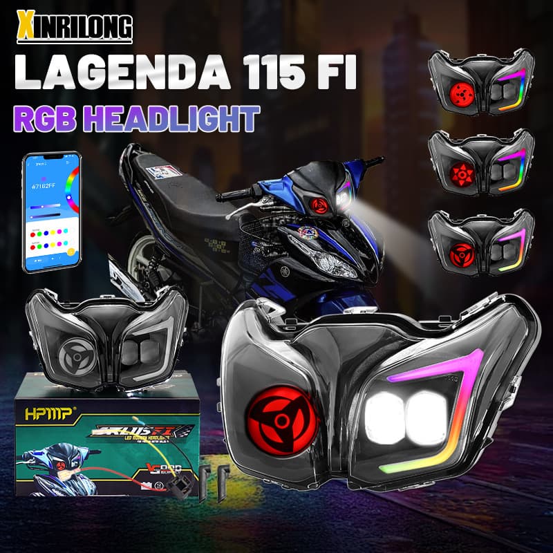 Motorcycle Headlight Srl115Fi Lagenda 115 Lens Headlight High and Low Beam Specially Designed for Export