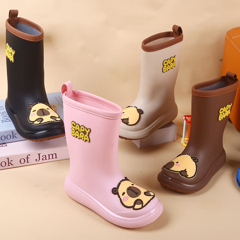 New Fashionable Cartoon Children's Rain Boots, Short and Mid-calf Styles, Anti-slip Waterproof Rain Boots for Small to Medium Kids