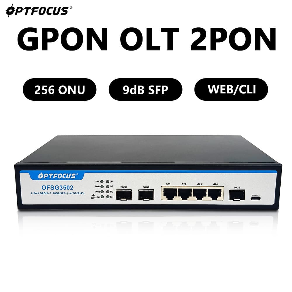OFS-G3502 2-Port GPON OLT Supports 256 ONUs Mini GPON OLT