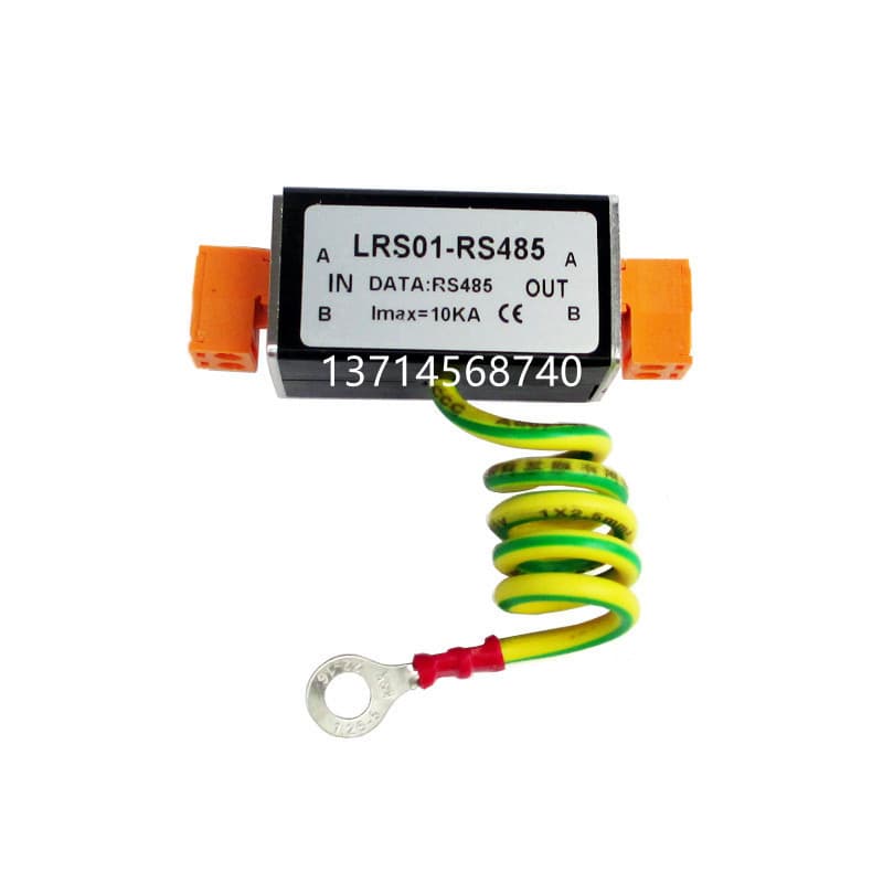 DC12 single-channel power surge protector, surveillance video camera surge arrester, AC24V data RS485 protector.