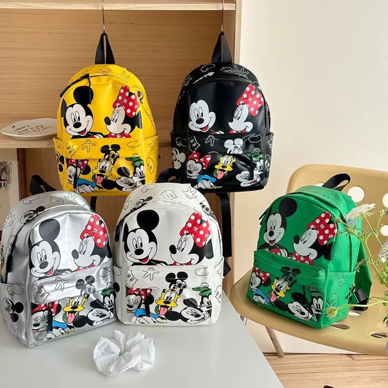 Cute Cartoon Backpack Mickey Mouse Schoolbag Casual Personalized Graffiti Print New Large Capacity Fashion Backpack Trendy