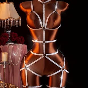 Lingerie Independent Station European and American Hollow Sexy Bra Tie-Up Underwear Exposed Breast Outfit Uniform Sexy Flirting Set